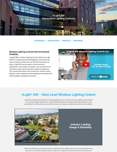 nLight AIR Networked Lighting Controls
