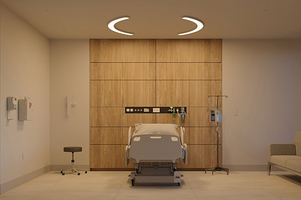 Patient room lighting featured in Care Collection