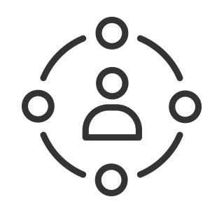 Person Connected Circles_333333